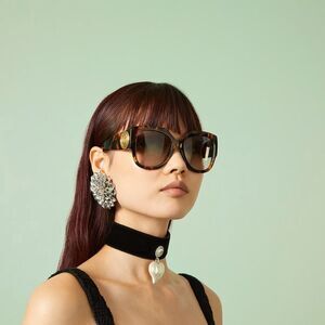 NEW Gucci Sunglasses GG1407S 003 Dark Havana / Brown Gradient Women Authentic